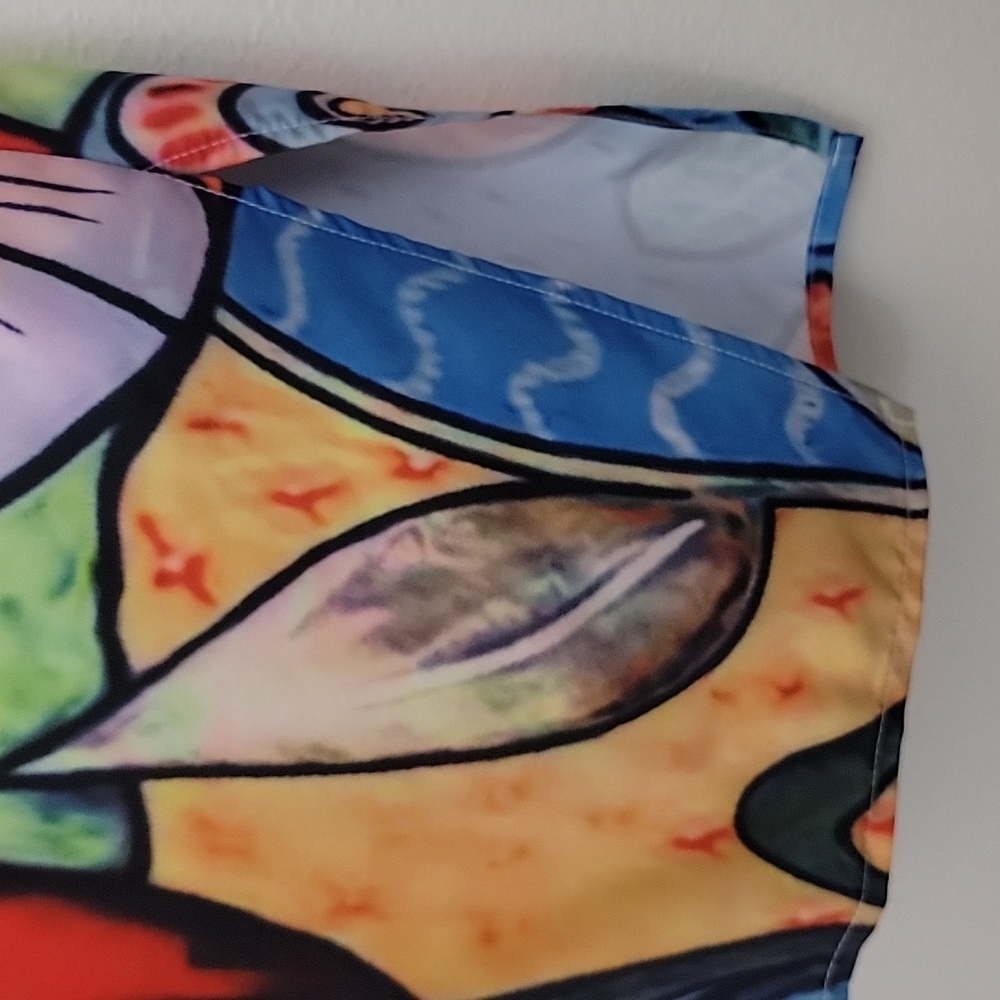 Misslook Artsy Colorful Multicolored Midi Length … - image 4